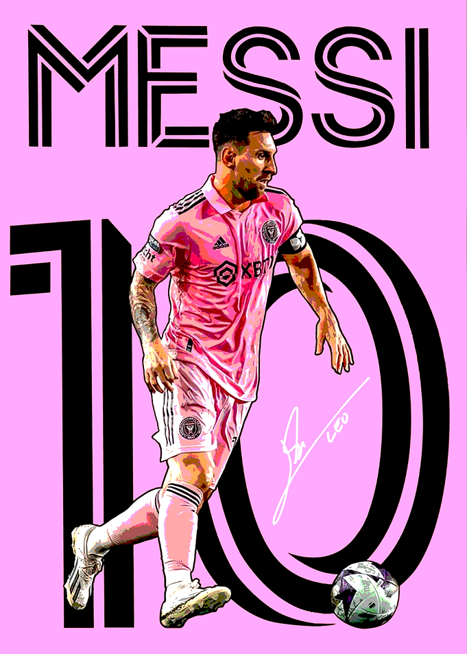 Lionel Messi Inter Miami Illustration
