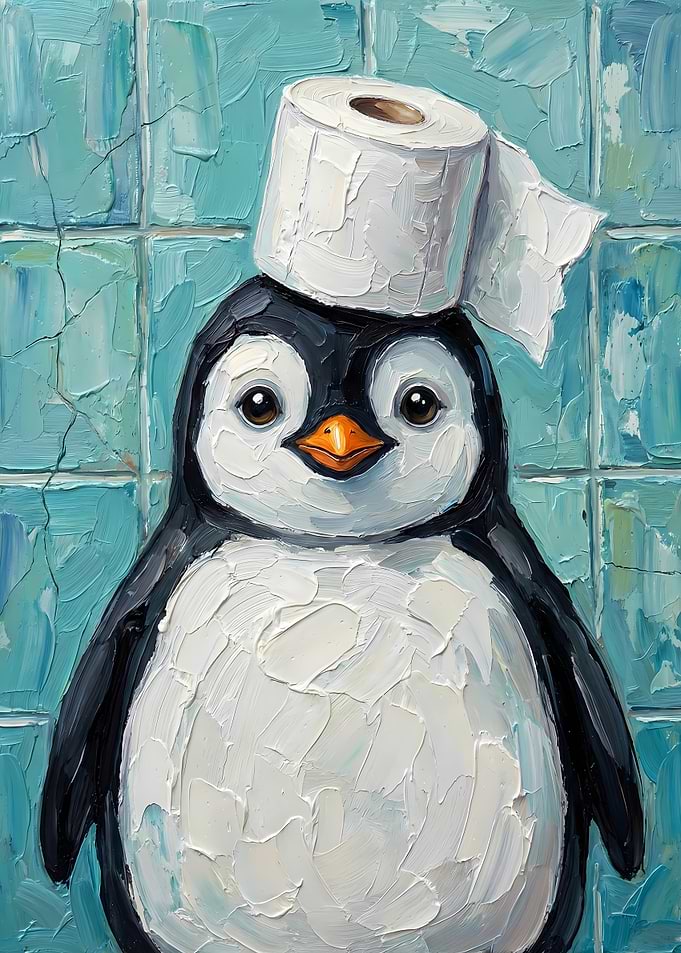 Penguin Toilet Paper Hat