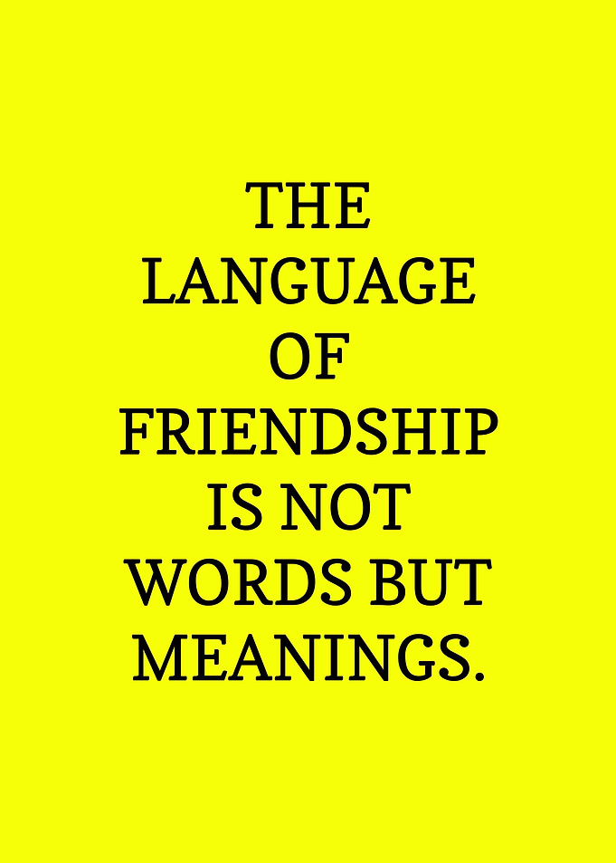 Friendship Language Meaning