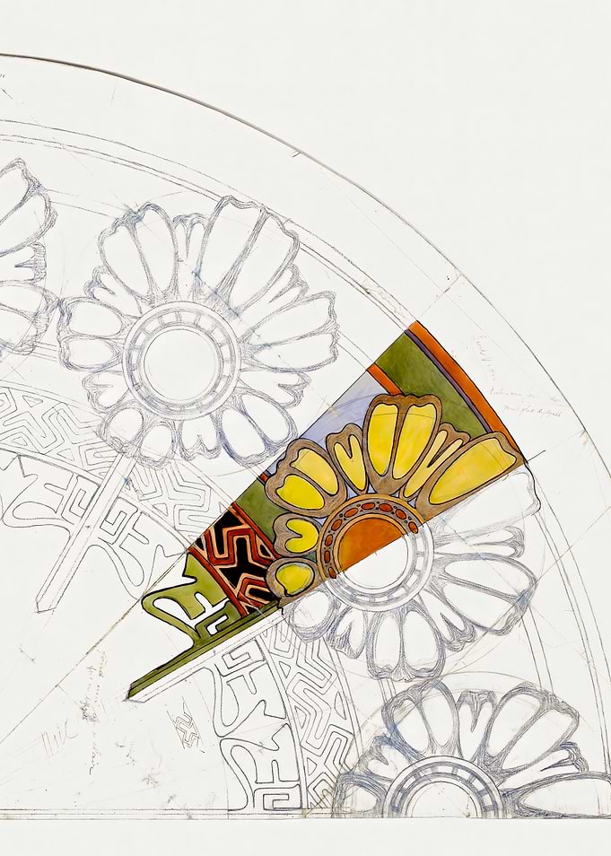 Floral Design Blueprint, alphonse mucha art