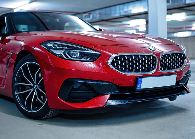 Red BMW Z4 Roadster Front View