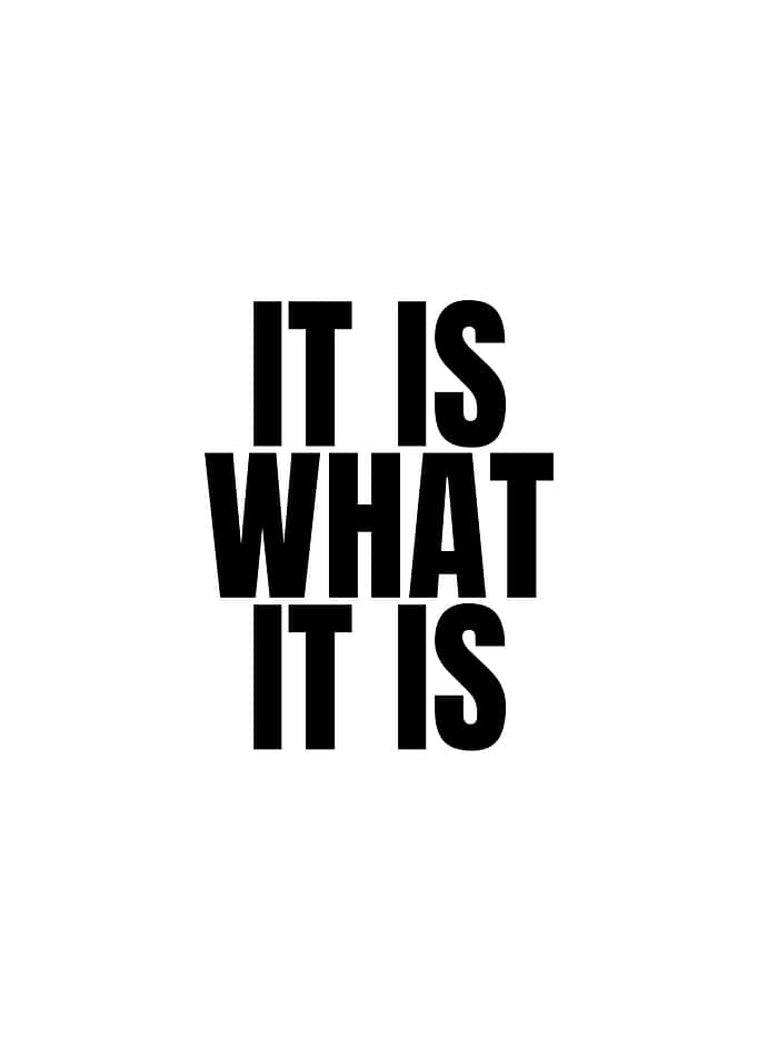 It Is What It Is
