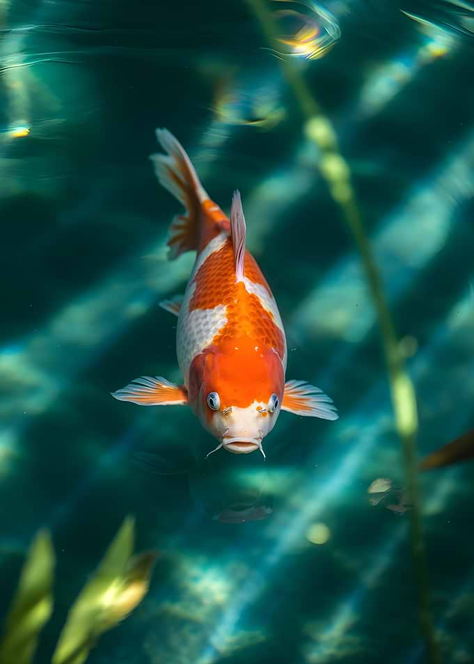 Koi Fish in Pond
