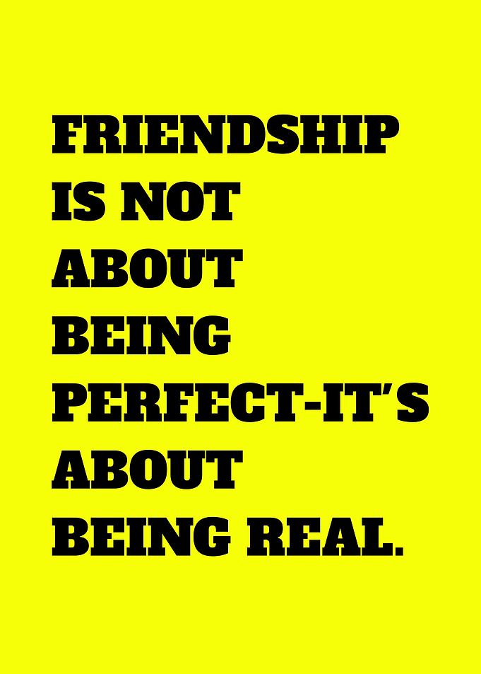 Friendship Quote on Yellow Background