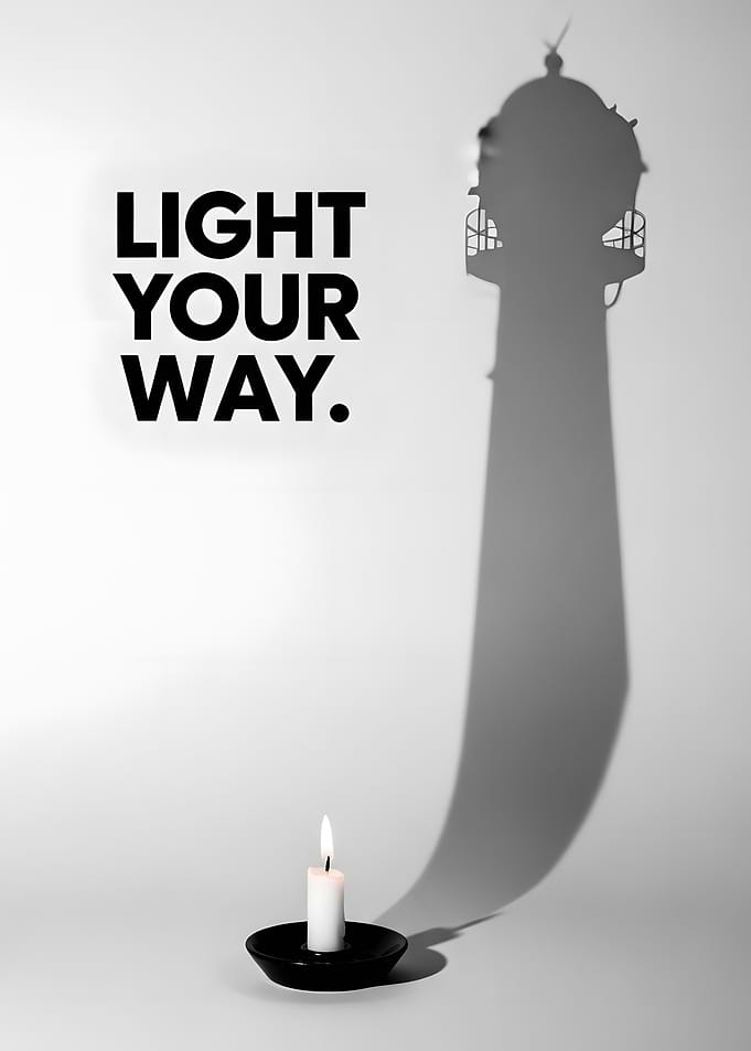 Candlelight Lighthouse Shadow