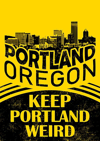 Portland Oregon: Keep Portland Weird Poster