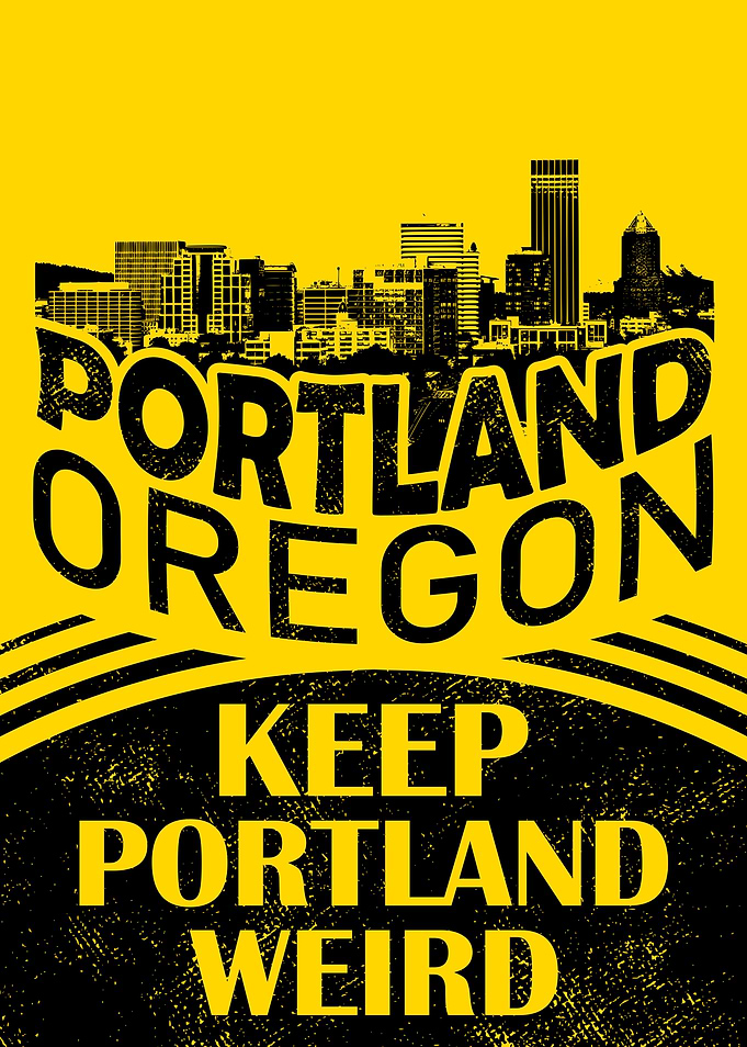 Portland Oregon: Keep Portland Weird Poster