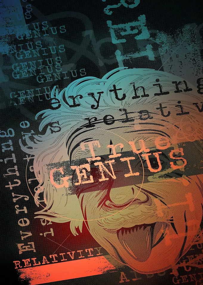 Einstein Genius Relativity Art