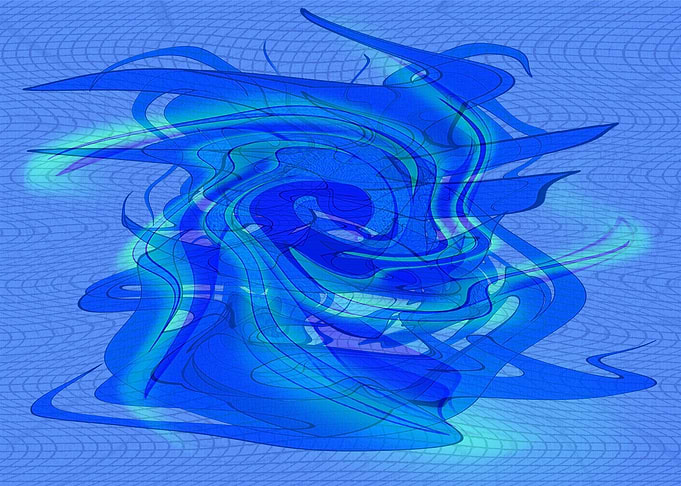 Abstract Blue Swirl ASDF2
