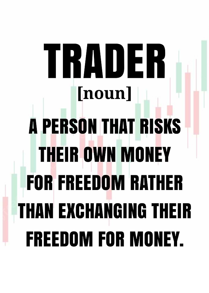 Trader Definition with Stock Chart Background