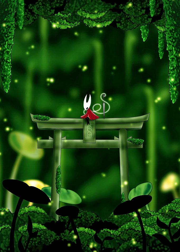 Hollow Knight: Hornet at Torii Gate