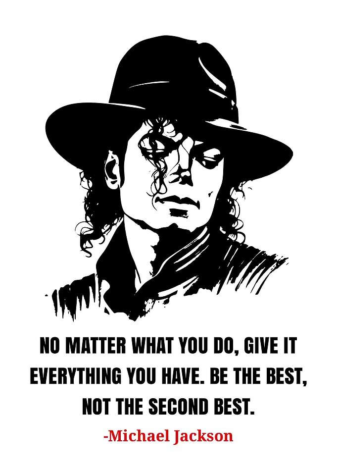 Michael Jackson Inspirational Quote Portrait