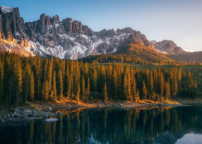 Lake and Mountain Landscape