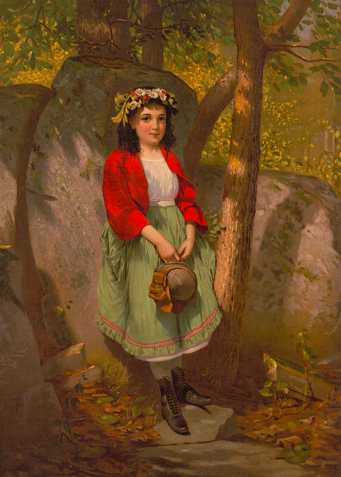 Girl with Flowers in Her Hair – Classic Romantic Art