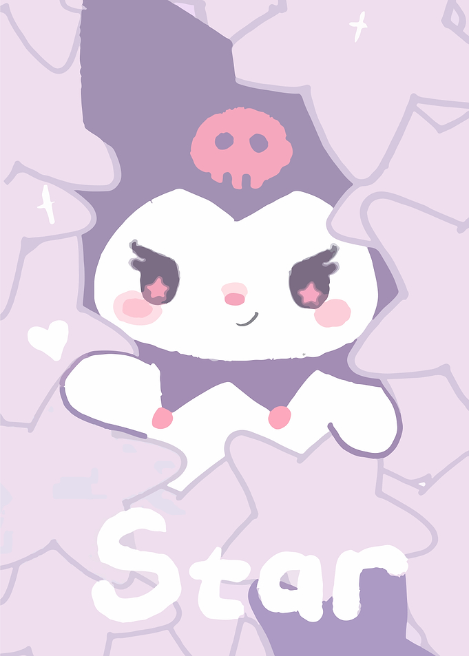 Kuromi Starry Background