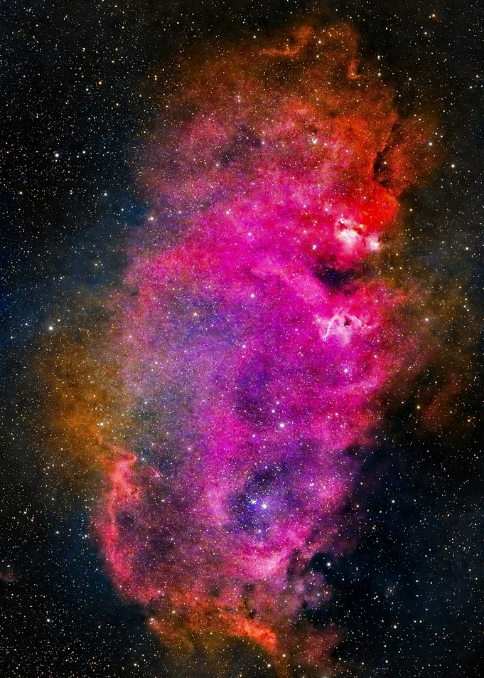 Colorful Nebula in Starry Space