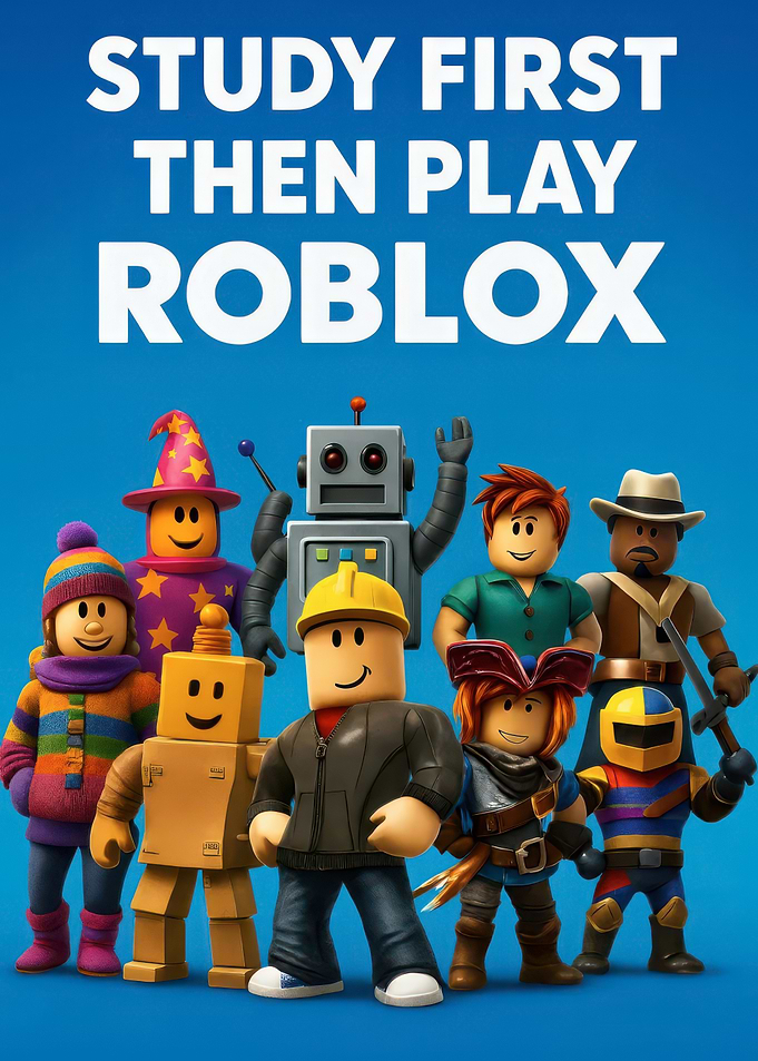 Study First Then Play Roblox