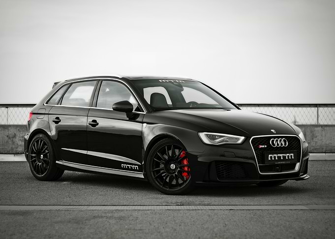 Black Audi RS3 MTM on Asphalt