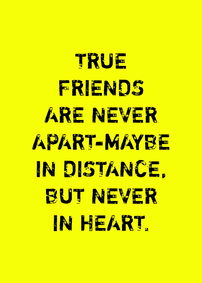 True Friends Inspirational Quote