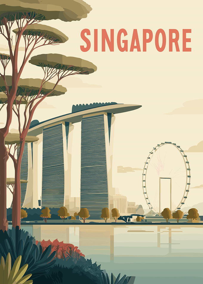 Singapore Travel Poster