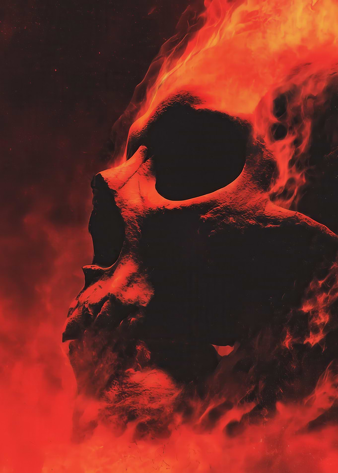 Flaming Skull