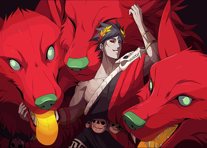 Hades and Cerberus Digital Art