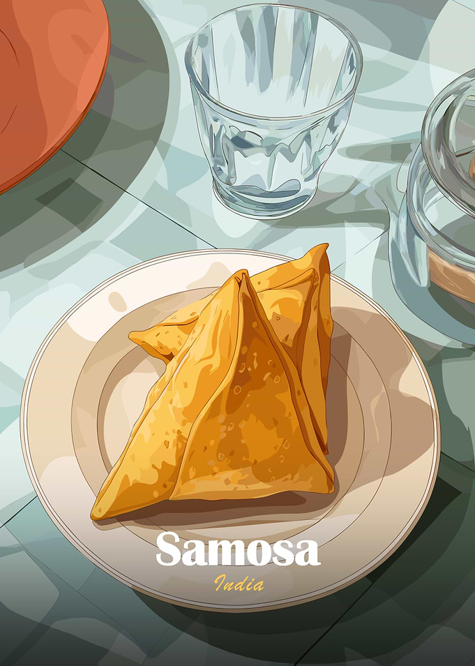 Samosa India Illustration