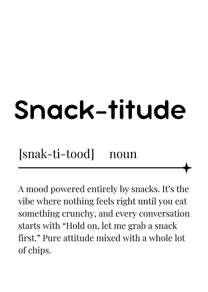 Snacks foodie Definition