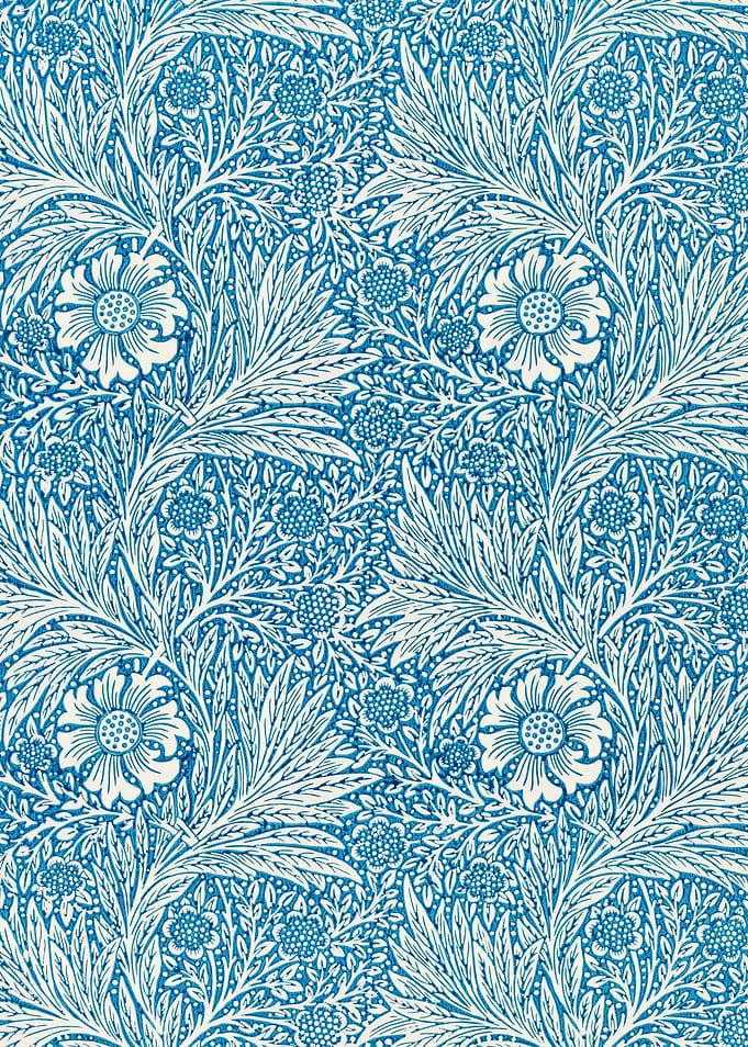 Floral Pattern in Blue and White, william morris art