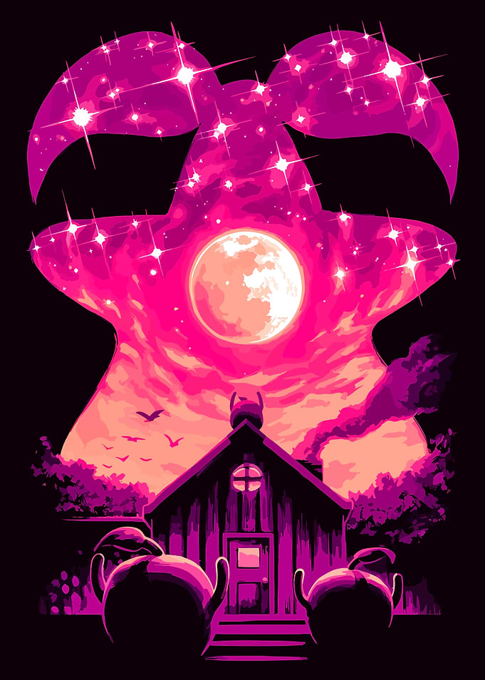 Whimsical Night Cabin