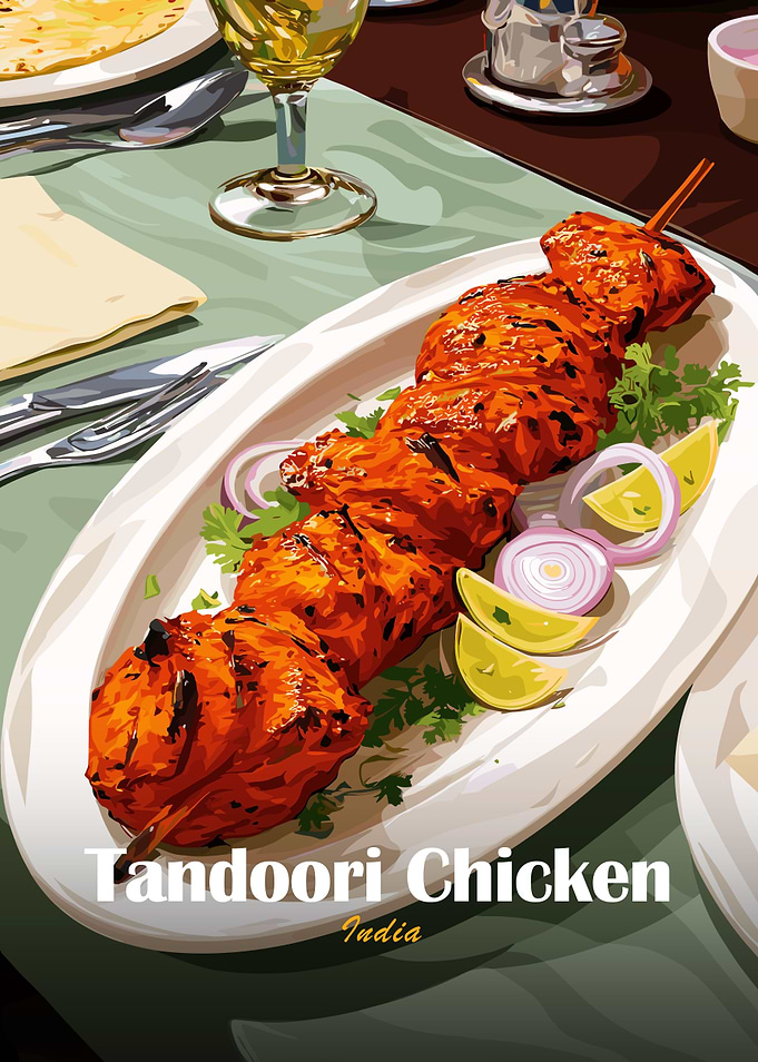 Tandoori Chicken India Food Art