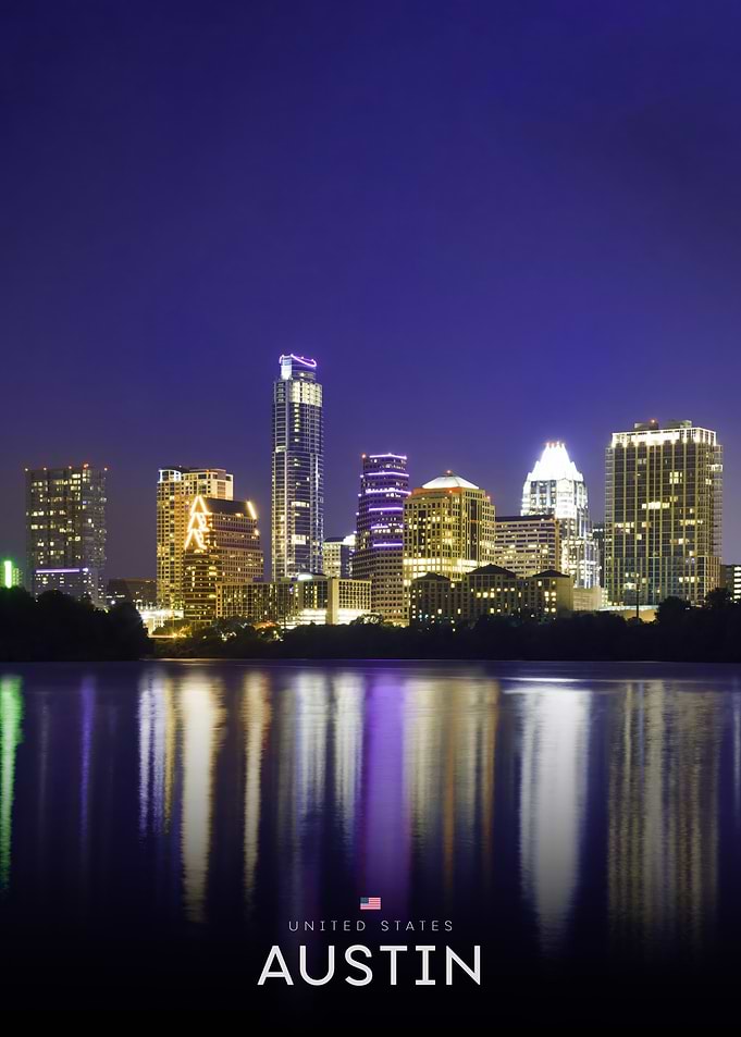 Austin Texas Skyline at Night