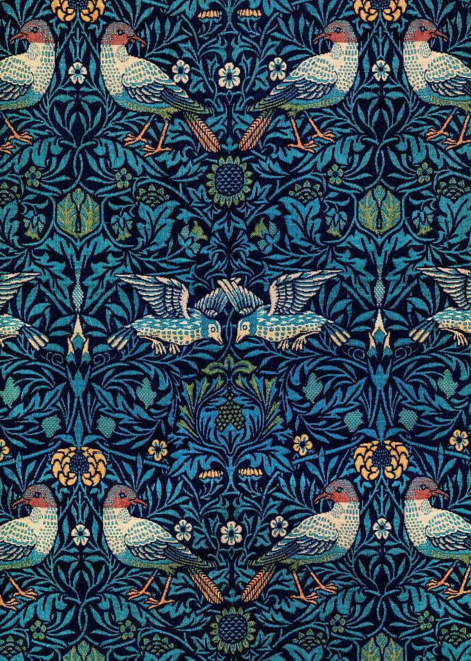 Floral and Bird Patterned Textile, william morris art