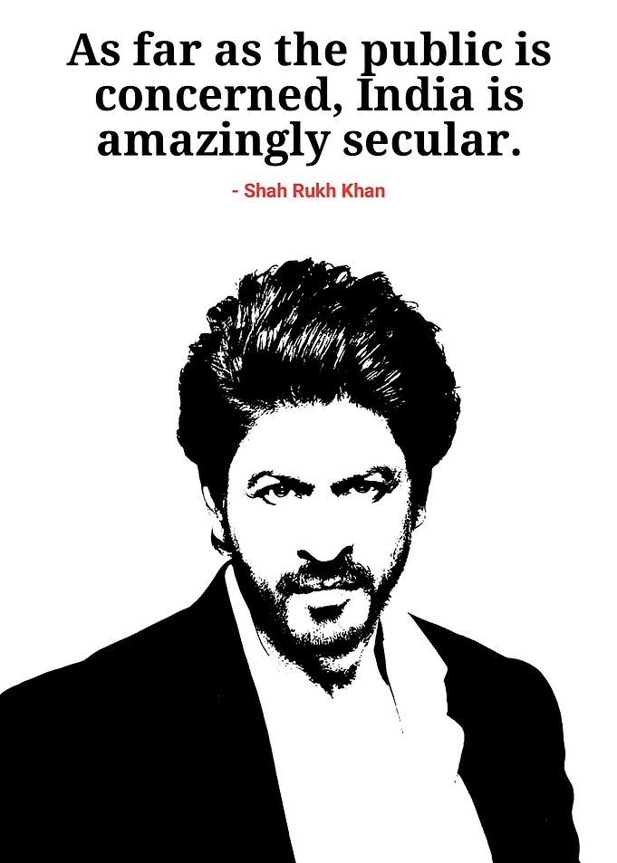 Shah Rukh Khan Quote Portrait