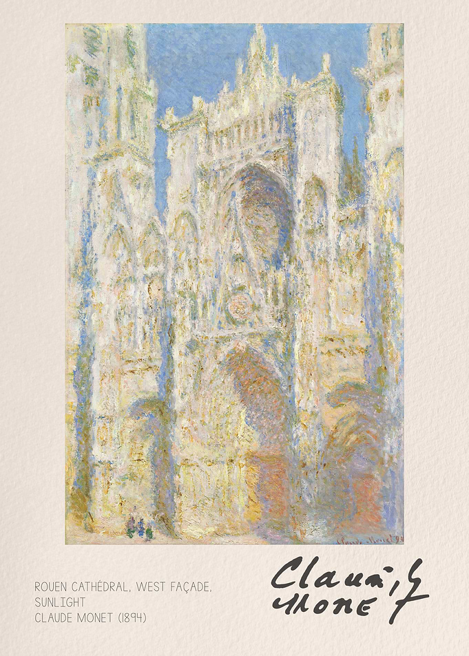 Rouen Cathedral, West Façade, Sunlight