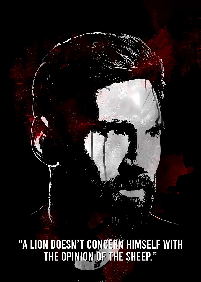Lionel Messi Portrait with Quote