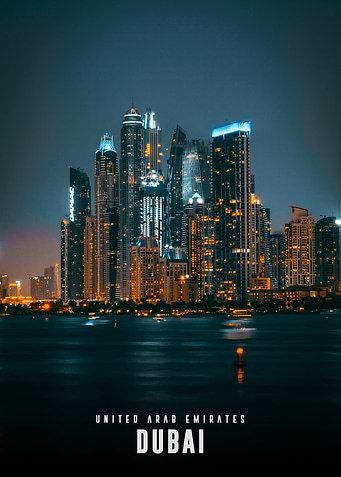 Dubai Skyline at Night