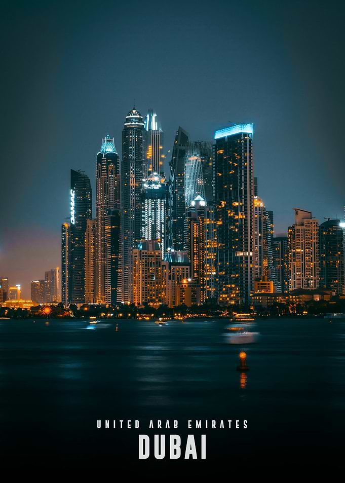 Dubai Skyline at Night