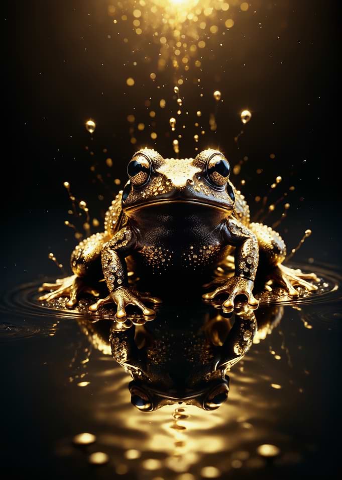 Golden Frog ready to jump