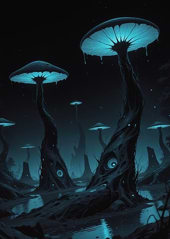 Glowing Mushroom Forest