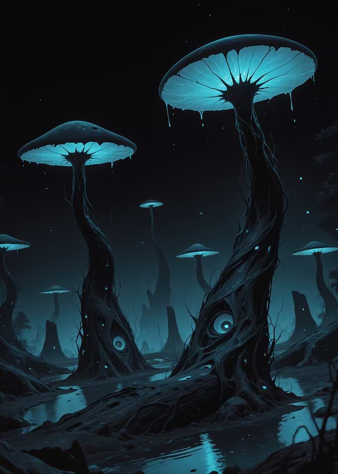 Glowing Mushroom Forest
