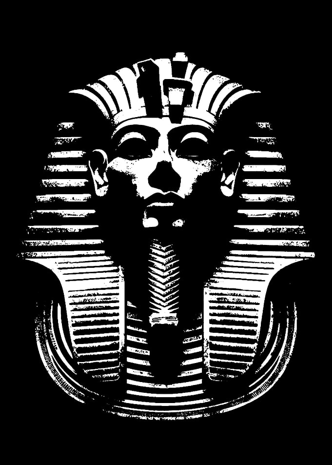Pharaoh Mask Black and White