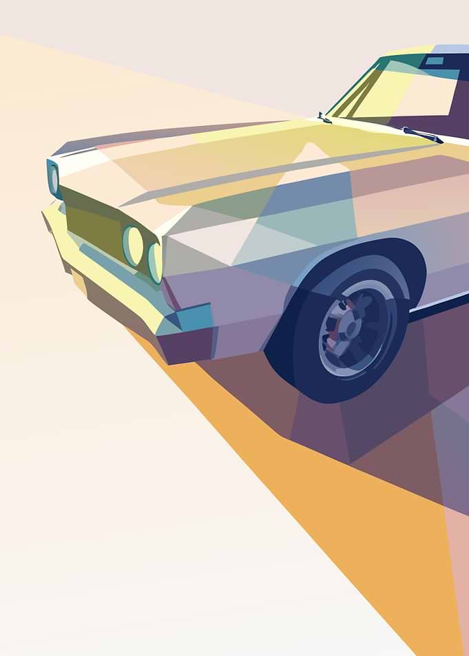 Geometric Car Illustration