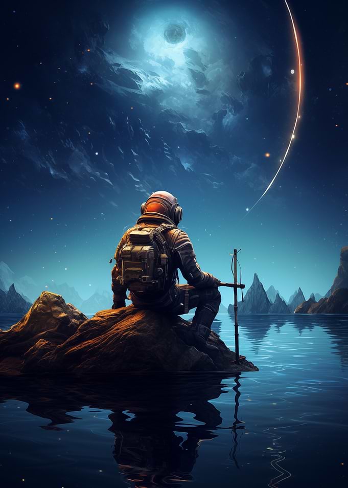 Astronaut Cosmic Landscape