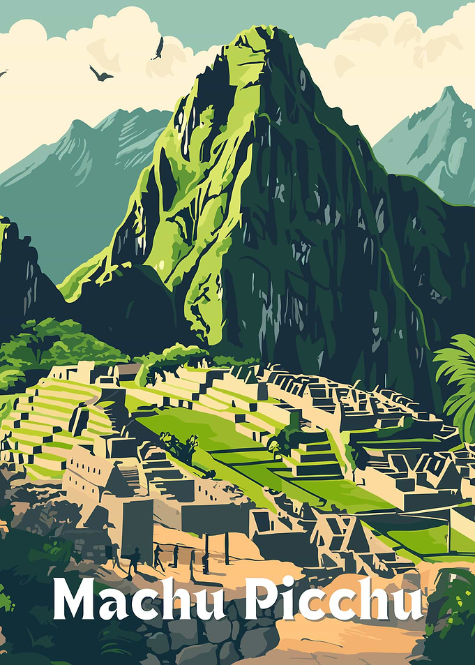 Machu Picchu Travel Poster