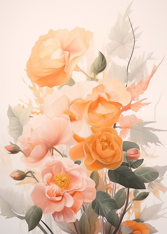 Peach and Orange Flowers