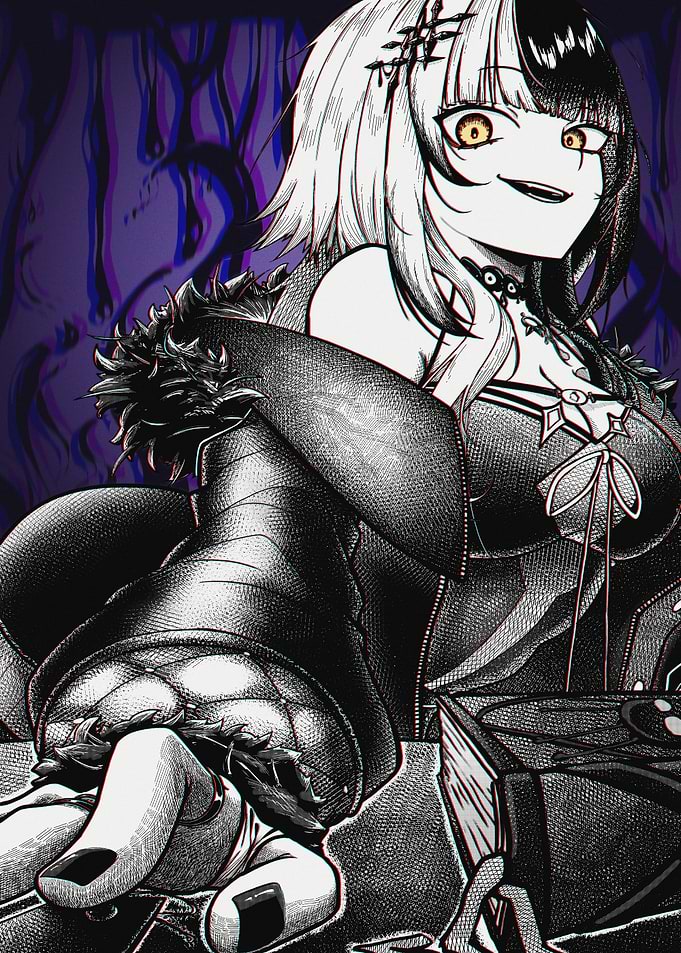 Anime Girl with Piercing Gaze