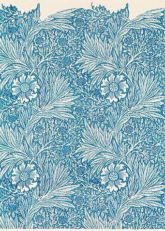 Floral Pattern in Blue and White