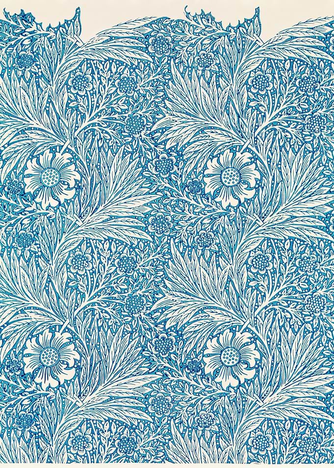 Floral Pattern in Blue and White