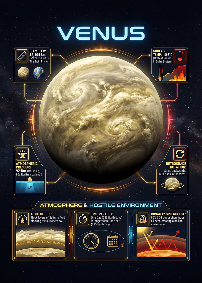 Venus Planet Infographic